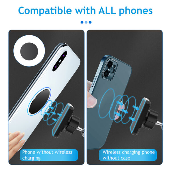 Voinap Overhead Magnetic Phone Mount, One-Hand Operation Gooseneck Swing Phone Arm Compatible with Camera Ring Light, Desk Tripod for Filming YouTube Video Recording - 图片 4