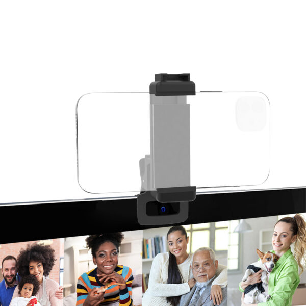 Voinap Continuity Camera Mount for MacBook Laptops, Monitor Phone Mount with Clip for Webcam Video Conference, Compatible with iPhone, Samsung