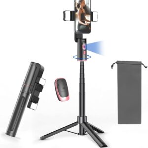 Voinap Extendable Auto Face Tracking Tripod with Light, 360 Rotating Tripod, Both Auto or Manual Moving Control, Smart Cameraman Shooting for Video, Vlog, Live Stream