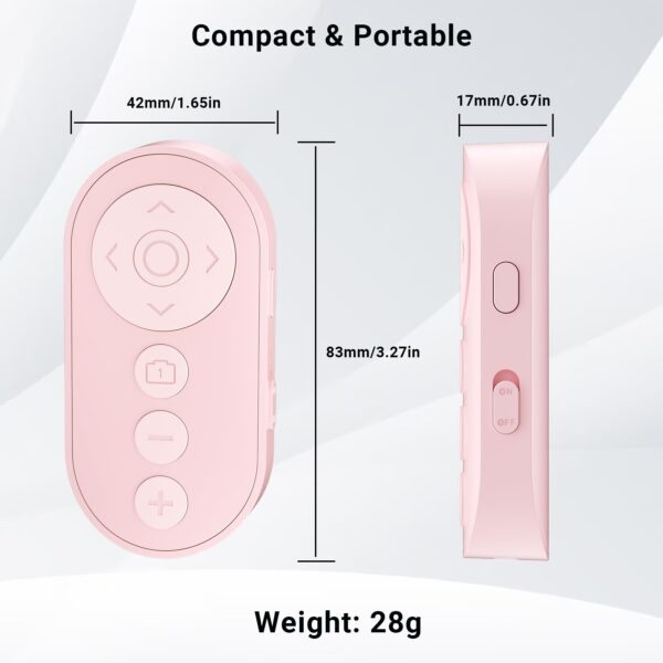 Wireless Camera Remote Control with Zoom for iPhone & Android, Versatile Shutter with Front/Rear Camera Switch for Photo & Video, Smartphone Remote Clicker for TikTok - 图片 14